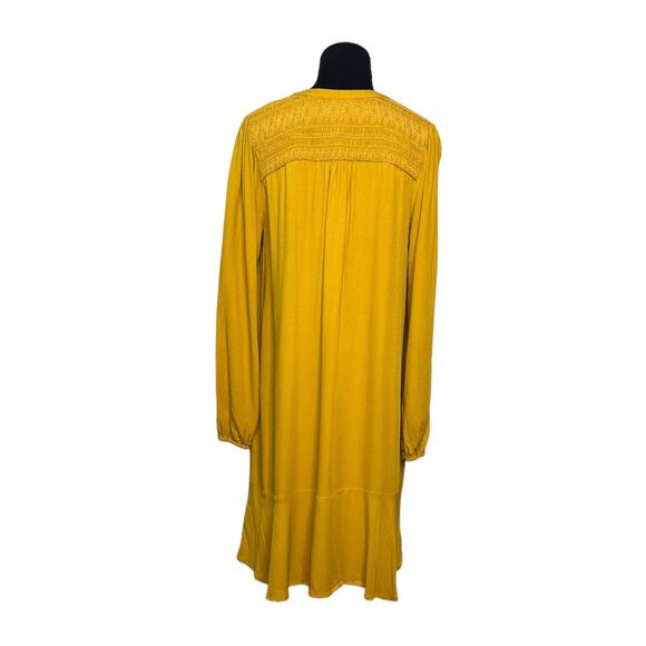 Maeve Yellow Mustard Long Sleeves Tunic Mini Dress size 10 - Picture 2 of 13